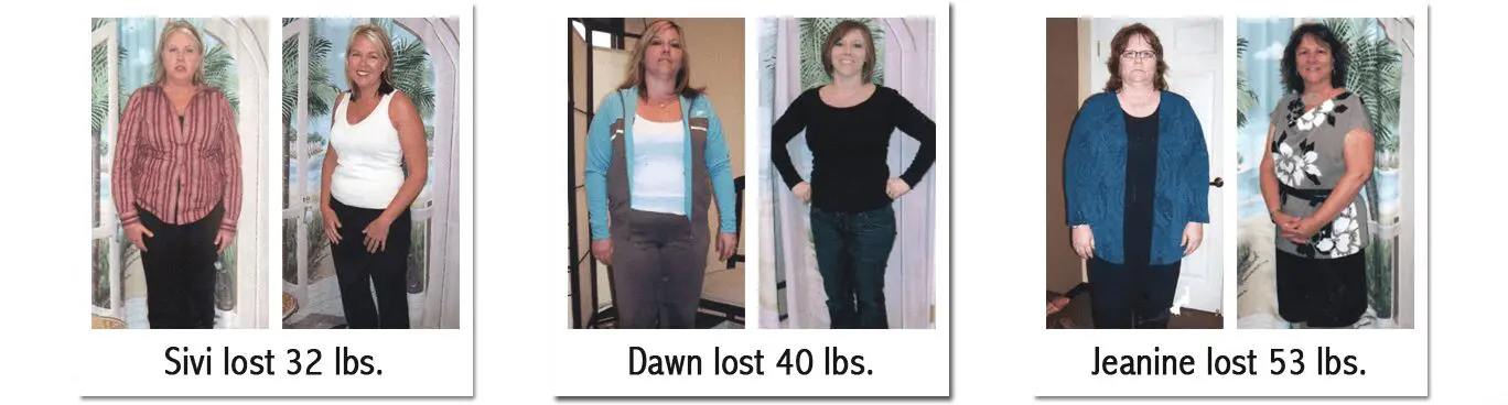 Sivi, Dawn, Jeanine Before and after loss weight